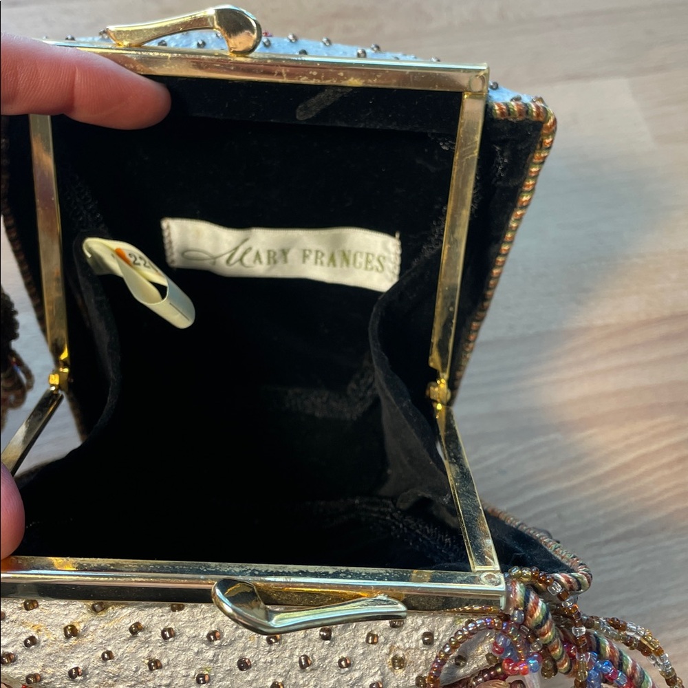 Mary Frances Beaded Evening Bag | Metallic Leather | Embellished Art Purse - Picture 7 of 8